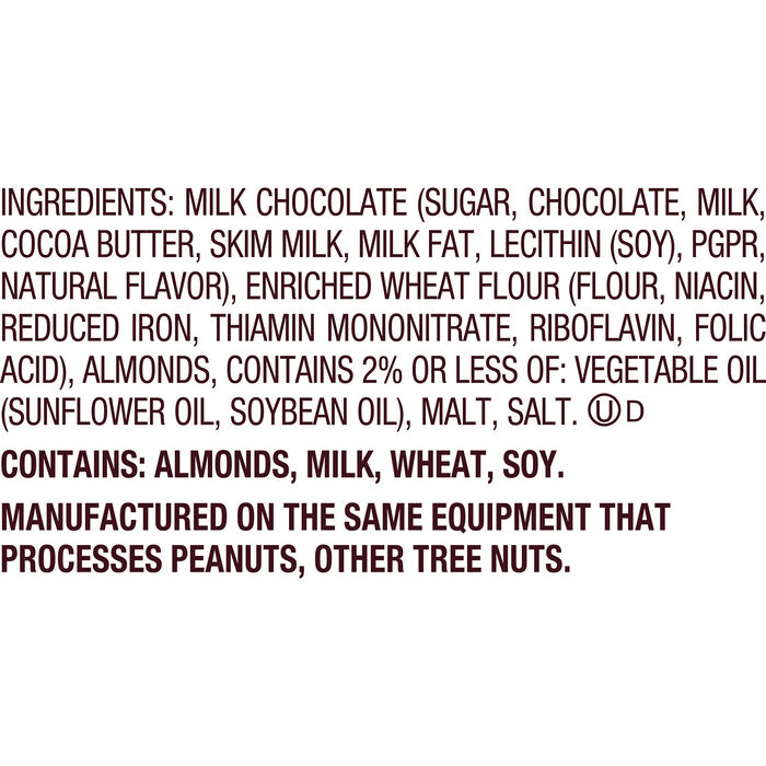 Image of HERSHEY'S Milk Chocolate Candy Bark with Almonds and Salted Pretzels Bag, 6 oz Packaging
