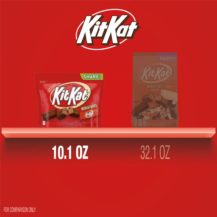 Image of KIT KAT Milk Chocolate Miniatures Candy Bars 10.1oz Candy Bag Packaging