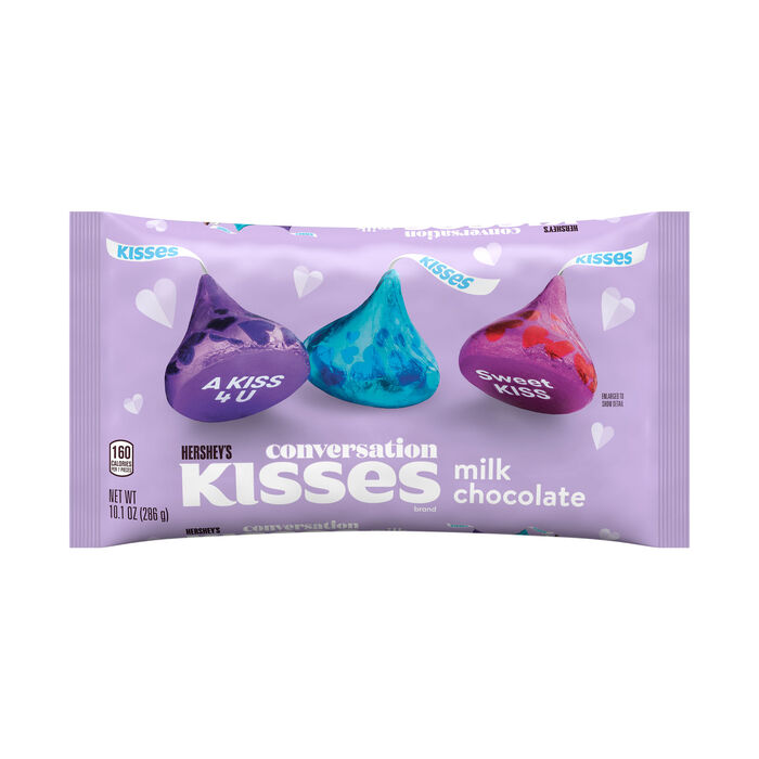 Image of HERSHEY'S KISSES Milk Chocolate, Valentine's Day, Candy Bag, 10.1 oz Packaging