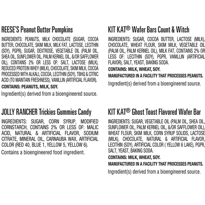 Image of REESE&rsquo;S, KIT KAT&reg; and JOLLY RANCHER Assorted, Halloween Candy Bulk Box, 27.9 oz (18 Pieces) Packaging