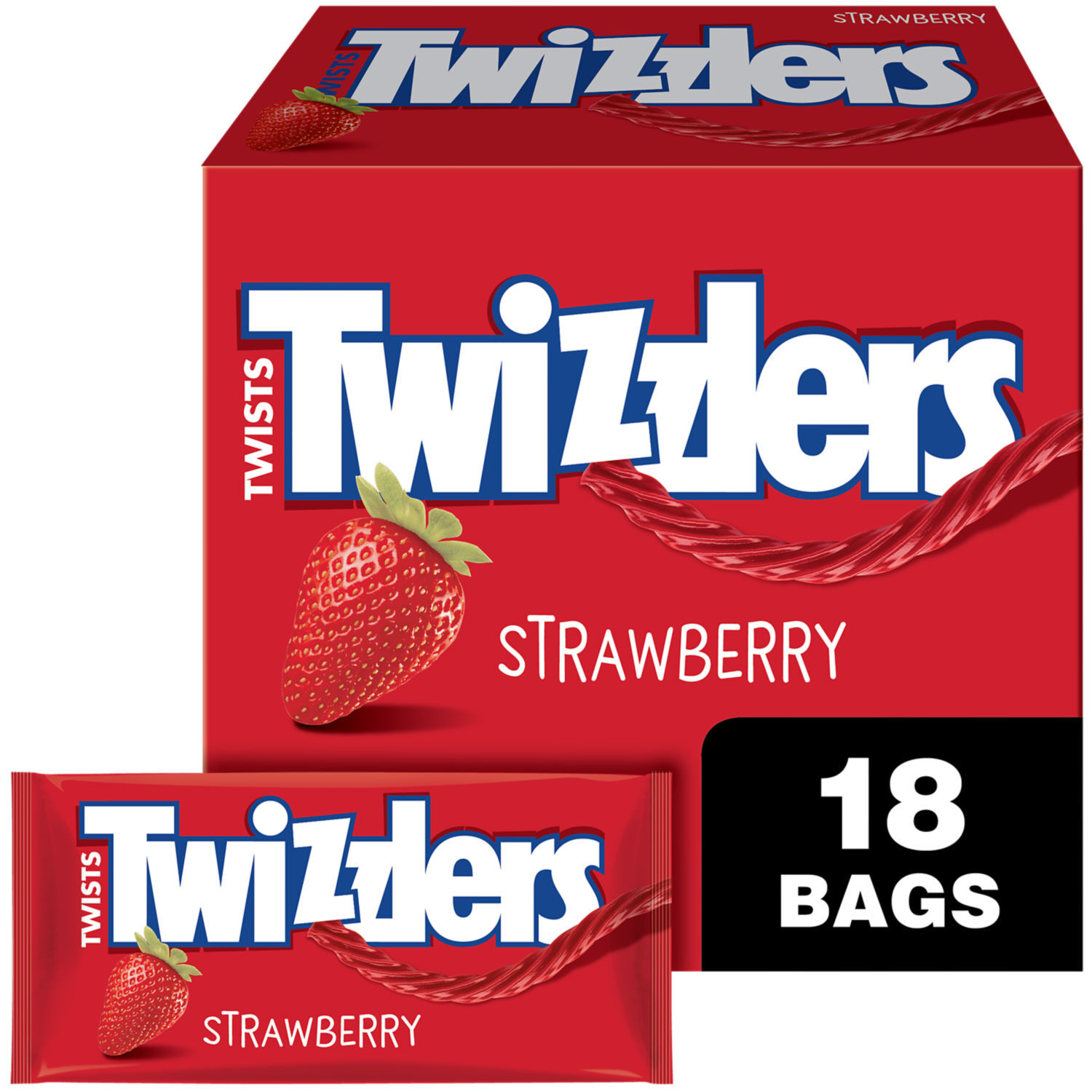 フレーバーズ ストロベリーツイスト＆チョコレートツイスト TWIZZLERS Twists Strawberry Flavored Licorice Style Candy