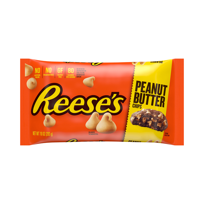 Image of REESE'S Peanut Butter Baking Chips, 10 oz. Bag Packaging
