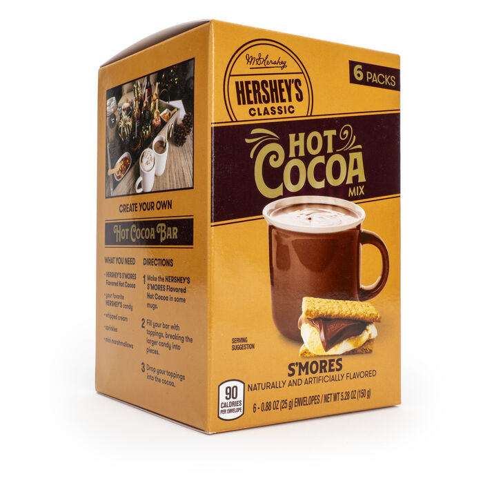 Image of HERSHEY'S S'MORES Hot Cocoa Mix, 0.88oz (6 Count) Packaging