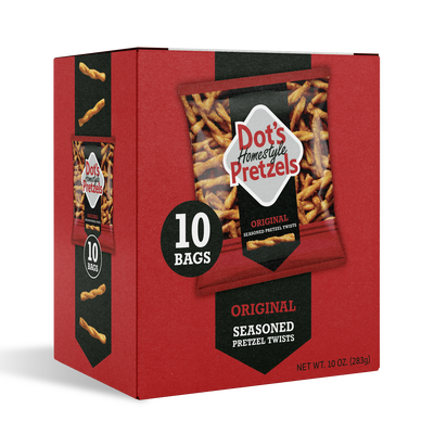 Dot's Homestyle Original Seasoned Pretzel Twists, 1 oz Bags (10 Count)