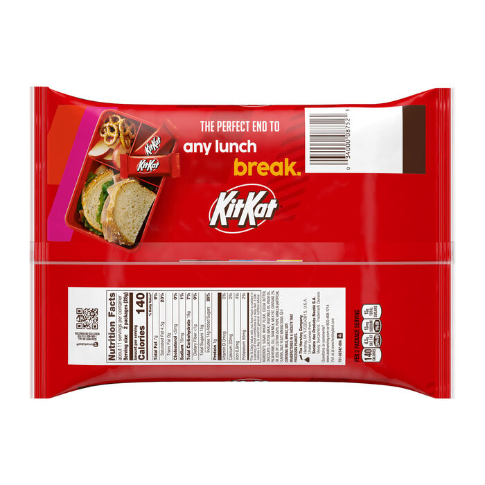 Image of KIT KAT&reg; Milk Chocolate Wafer Snack Size, Candy Bag, 10.78 oz Packaging