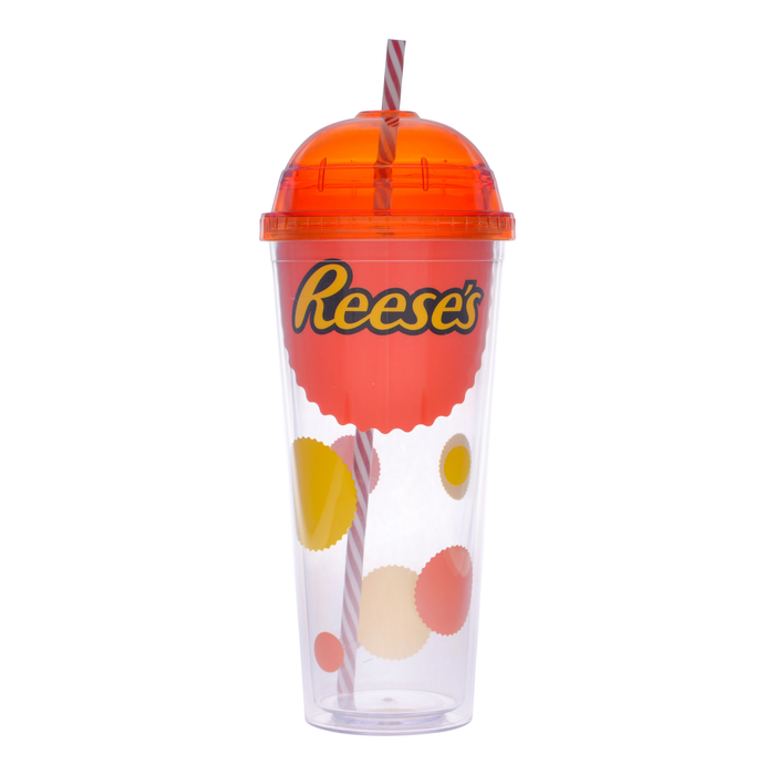Image of REESE'S Plastic Tumbler Cup with Straw [1 tumbler] Packaging