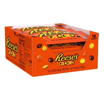 REESE'S PIECES Peanut Butter Candy Packs, 1.53 oz (18 Count)