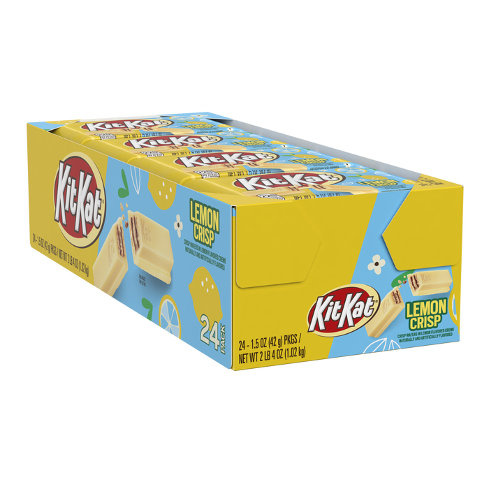 Image of KIT KAT® Lemon Flavored Creme Wafer Candy Bars, 1.5 oz (24 Count) Packaging