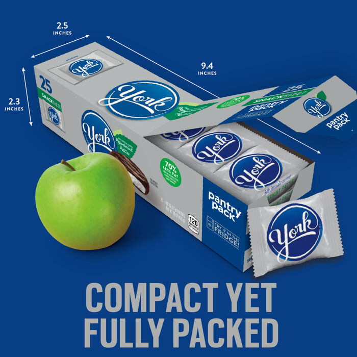 Image of YORK Peppermint Patties Snack Size Pantry Pack 25ct Candy Box Packaging