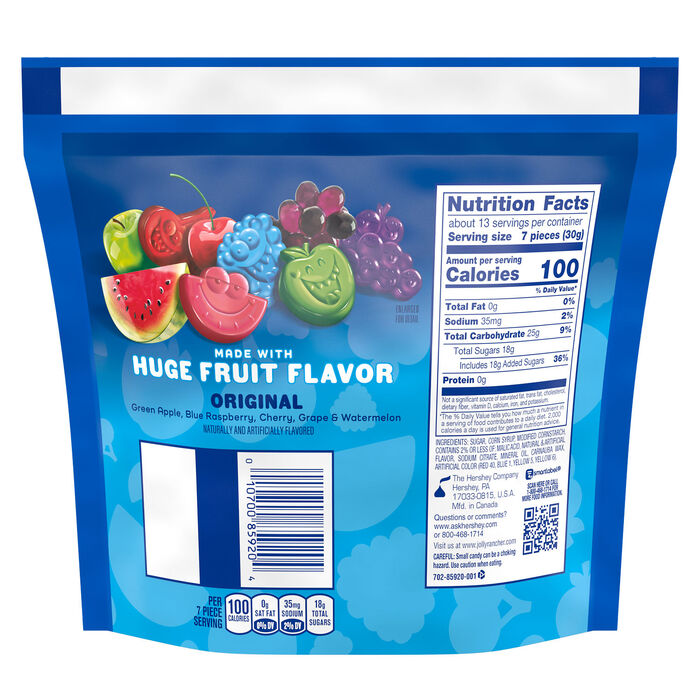 Image of JOLLY RANCHER Gummies Assorted Fruit Flavored Candy Bag, 14 oz Packaging