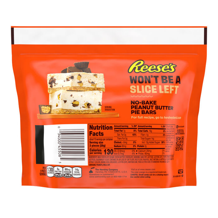 Image of REESE'S Miniatures Peanut Butter Pie Flavored Peanut Butter Cups Candy  Share Pack, 9.6 oz Packaging