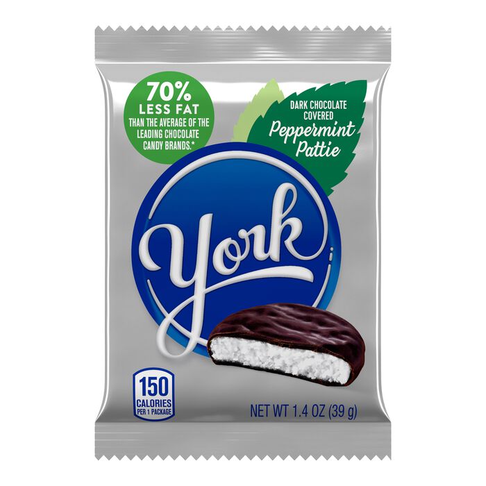 Image of YORK Dark Chocolate Peppermint Patties Candy Packs, 1.4 oz (36 Count) Packaging