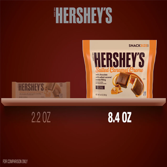 Image of HERSHEY'S Salted Caramel Creme Flavored Snack Size Candy Bag, 8.4 oz Packaging