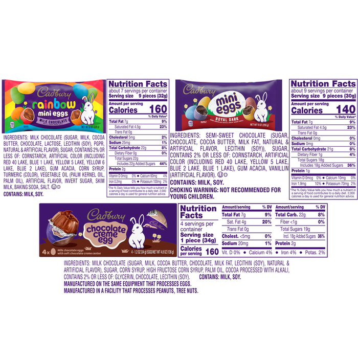 Image of CADBURY Chocolate Candies Assorted Easter Basket Box Packaging