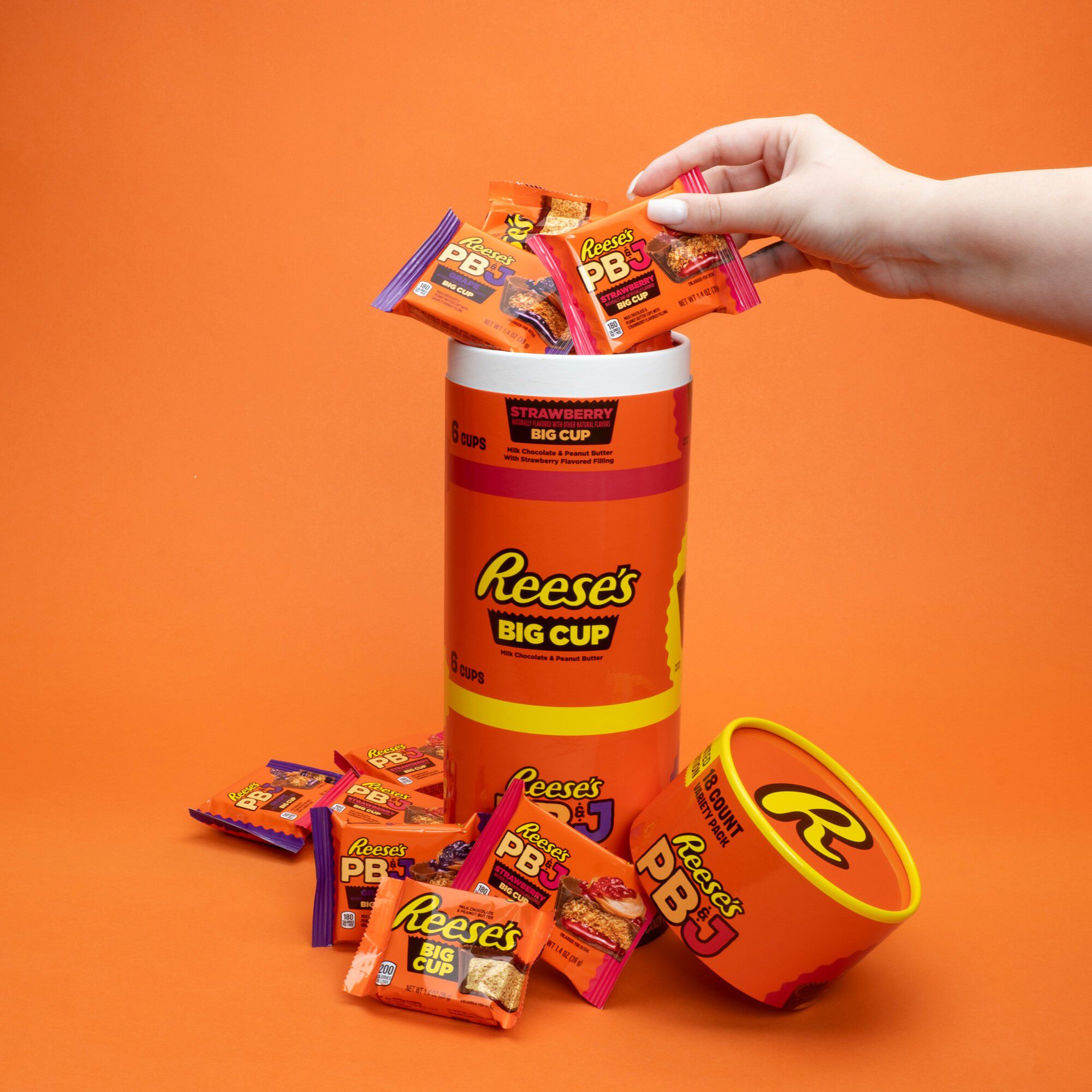 REESE'S PB&J and REESE'S BIG CUP Peanut Butter Cups 18-Count