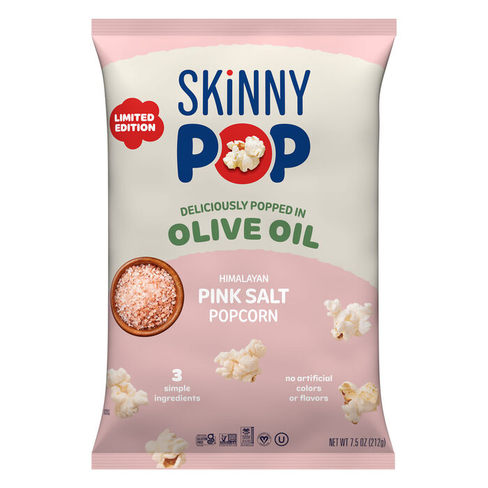 Image of SKINNYPOP Himalayan Pink Salt Flavored, Gluten Free Popcorn Bag, 8.7 oz Packaging