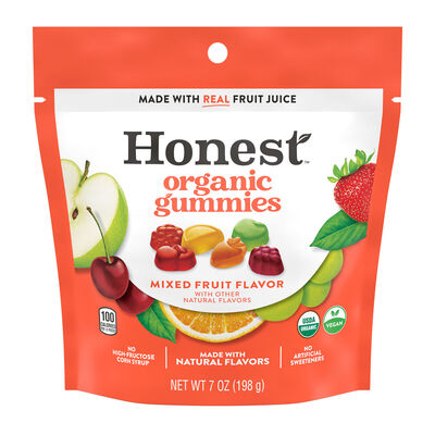 HONEST Organic Gummies Mixed Fruit Pouch 7 oz.