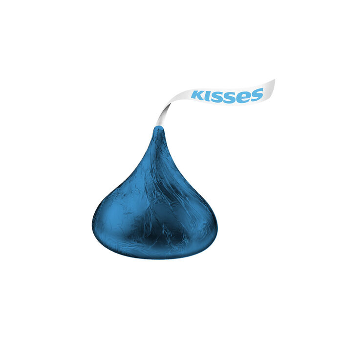 Image of HERSHEY'S KISSES Milk Chocolates in Dark Blue Foils - 66.7oz 66.7oz Candy Bag Packaging