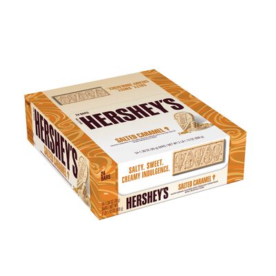HERSHEY'S Salted Caramel Ice Cream Flavored Standard Size Candy Bar, 1.38oz (24 Count)
