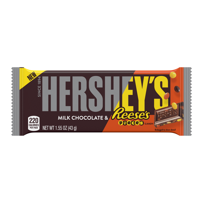 Image of HERSHEY'S Milk Chocolate with REESE'S Pieces Standard Bar Packaging