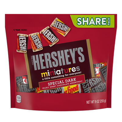 HERSHEY'S SPECIAL DARK Miniatures Assorted Chocolate Candy Share Pack, 9 oz