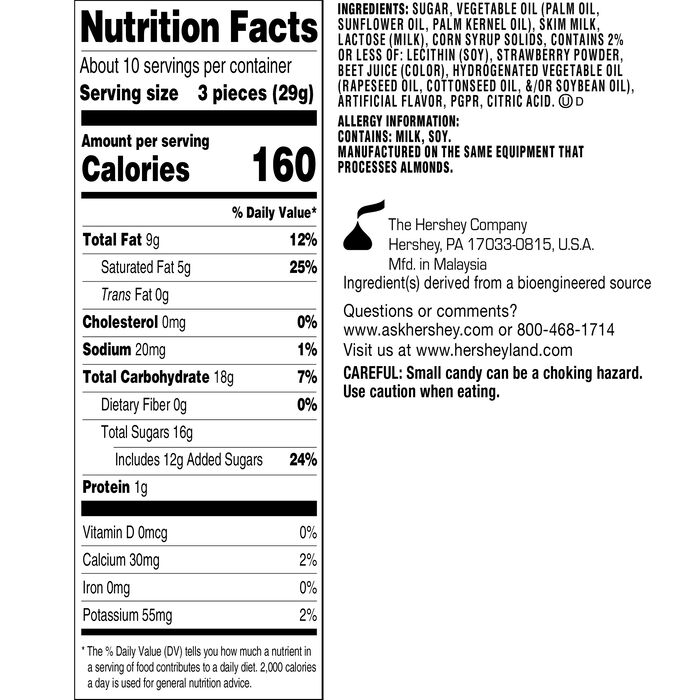 Image of HERSHEY'S NUGGETS  Flavors of The World  White Creme Strawberry Flavored Chocolates, 10oz Pouch Packaging