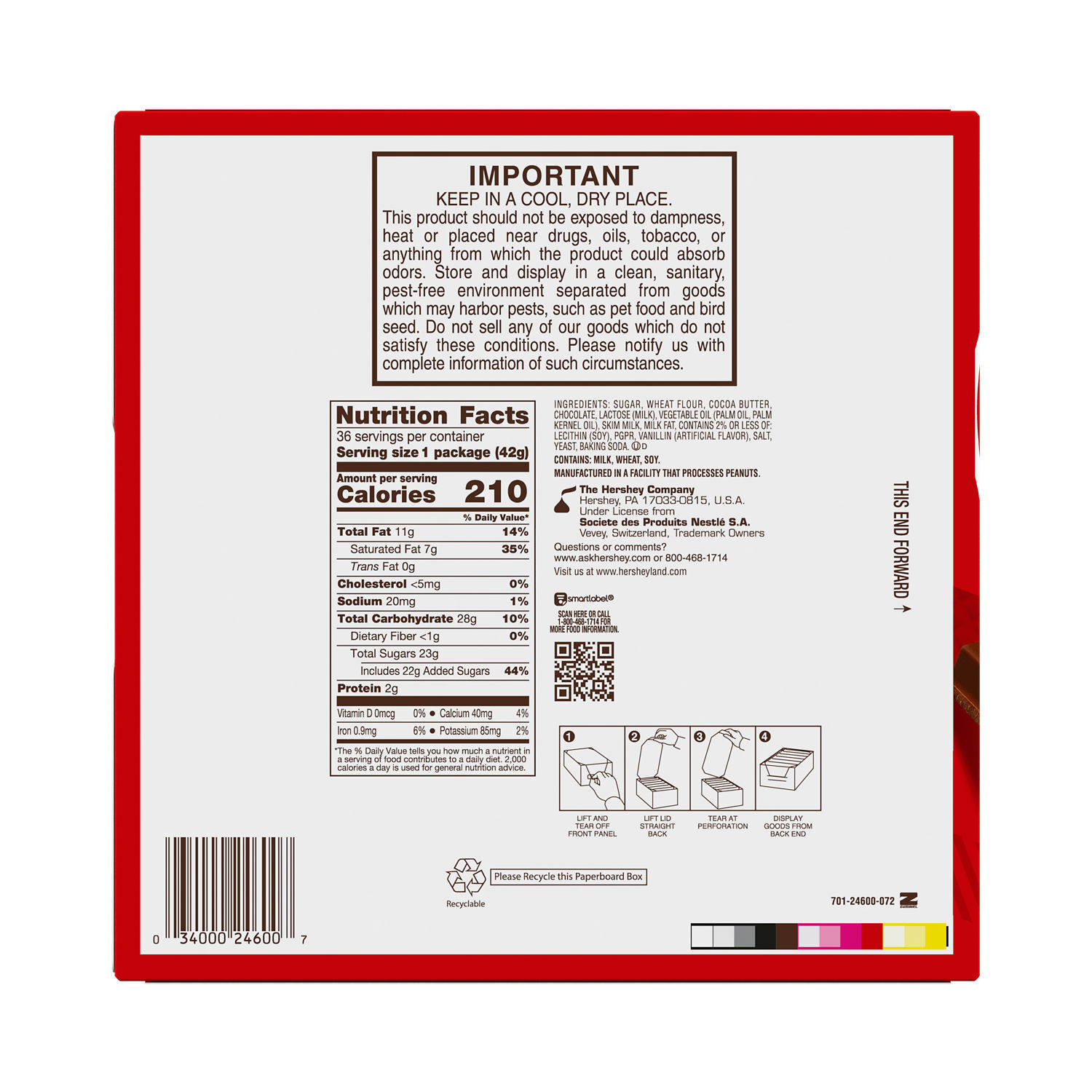 KIT KAT® Milk Chocolate Wafer Candy Bars, 1.5 oz (36 Count)
