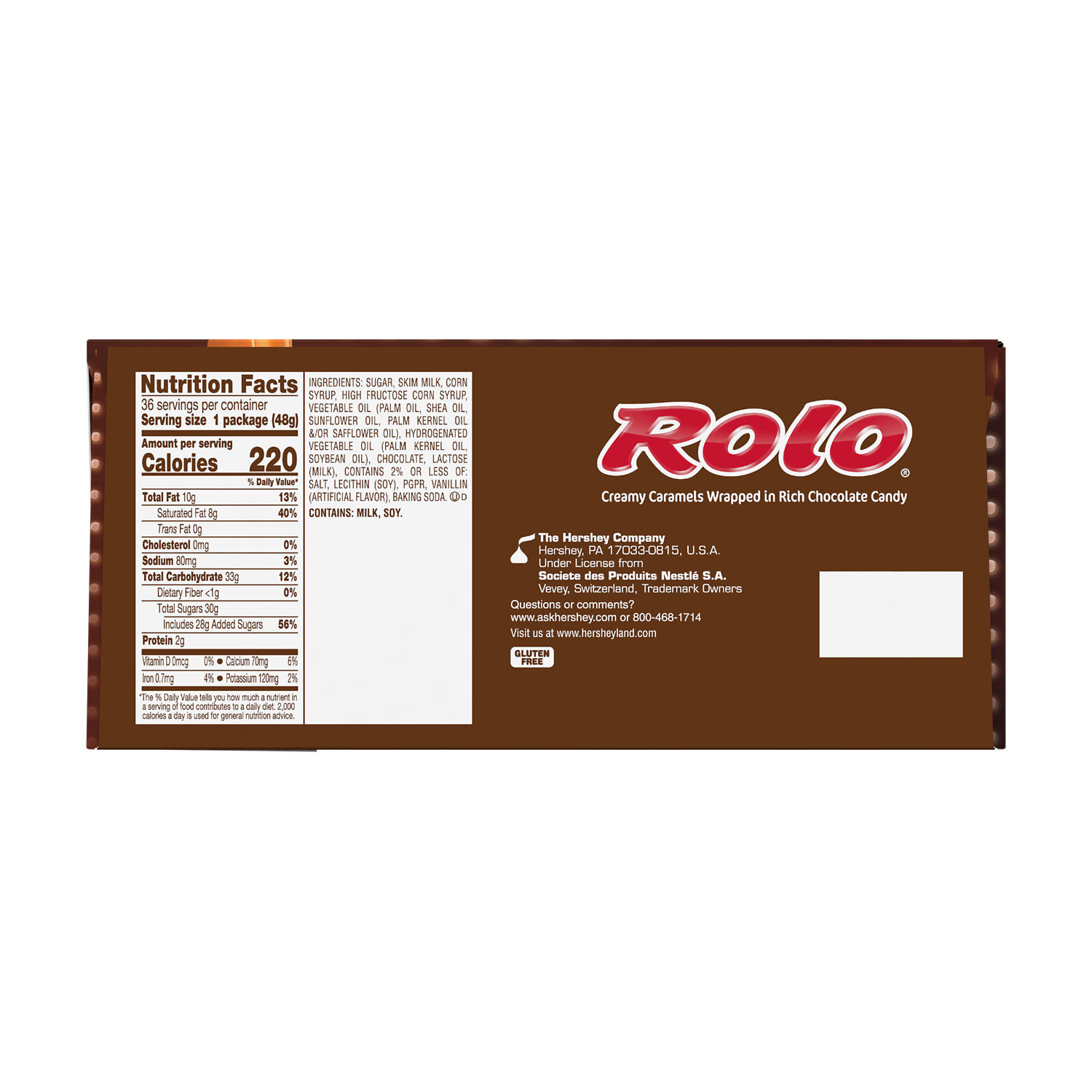 ROLO® Rich Chocolate Caramels Candy Rolls, 1.7 oz (36 Count)