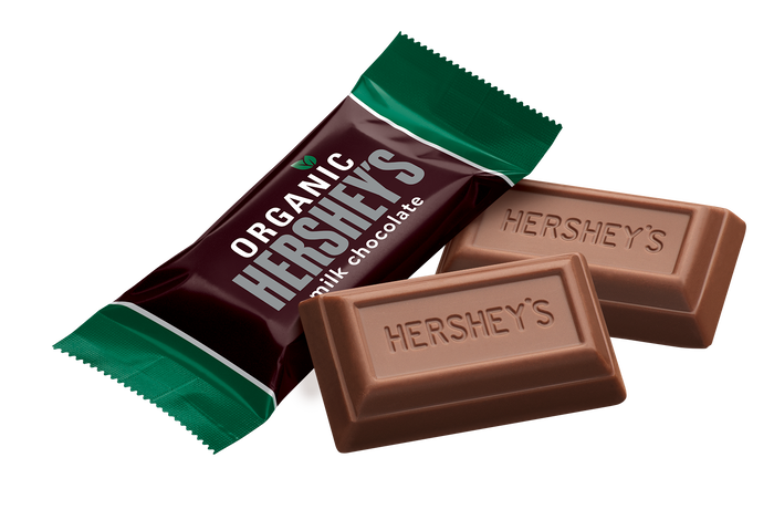 Image of HERSHEY'S Organic Miniatures Milk Chocolate Candy Bars, 4.2 oz. bag Packaging
