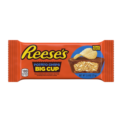 REESE'S Big Cup with Potato Chips King Size Peanut Butter Cups, 2.6 oz