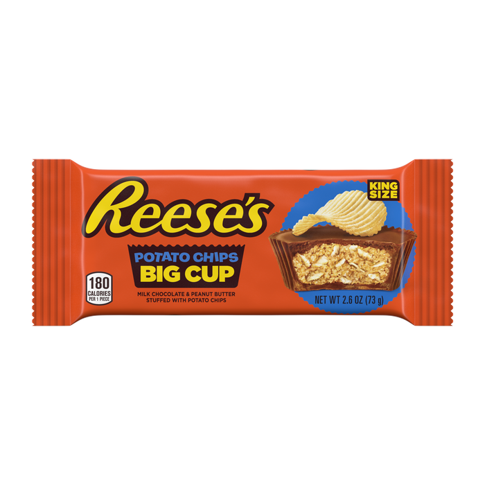 Image of REESE'S Big Cup with Potato Chips King Size Peanut Butter Cups, 2.6 oz Packaging