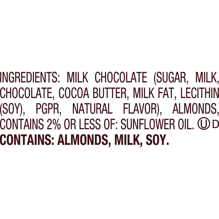 Image of HERSHEY'S KISSES Milk Chocolate with Almonds, Christmas Candy Bag, 9.4 oz Packaging