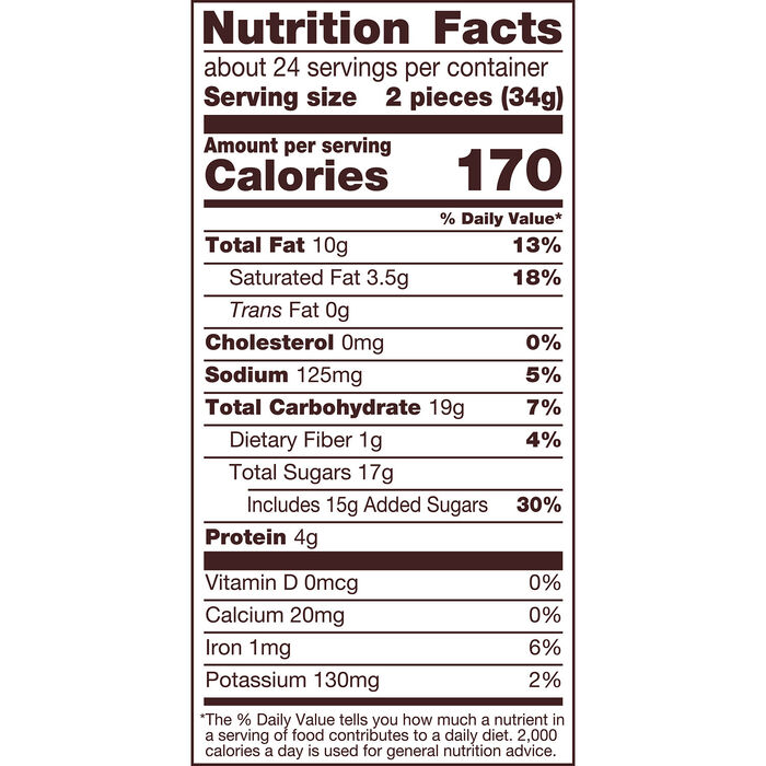 Image of REESE'S Milk Chocolate Snack Size Peanut Butter Hearts, Valentine's Candy Gift Box, 28.8 oz Packaging