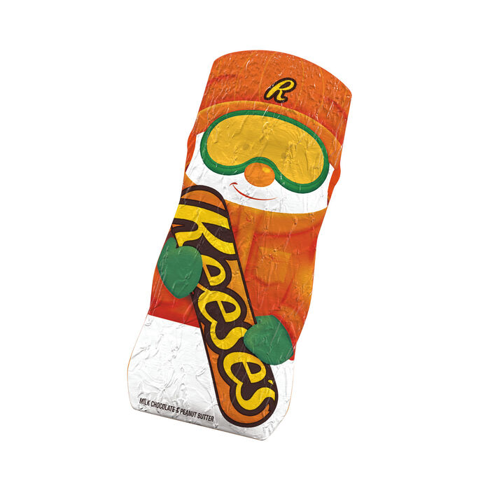 Image of REESE'S Milk Chocolate Peanut Butter Snowman, Christmas Candy Box, 5 oz Packaging