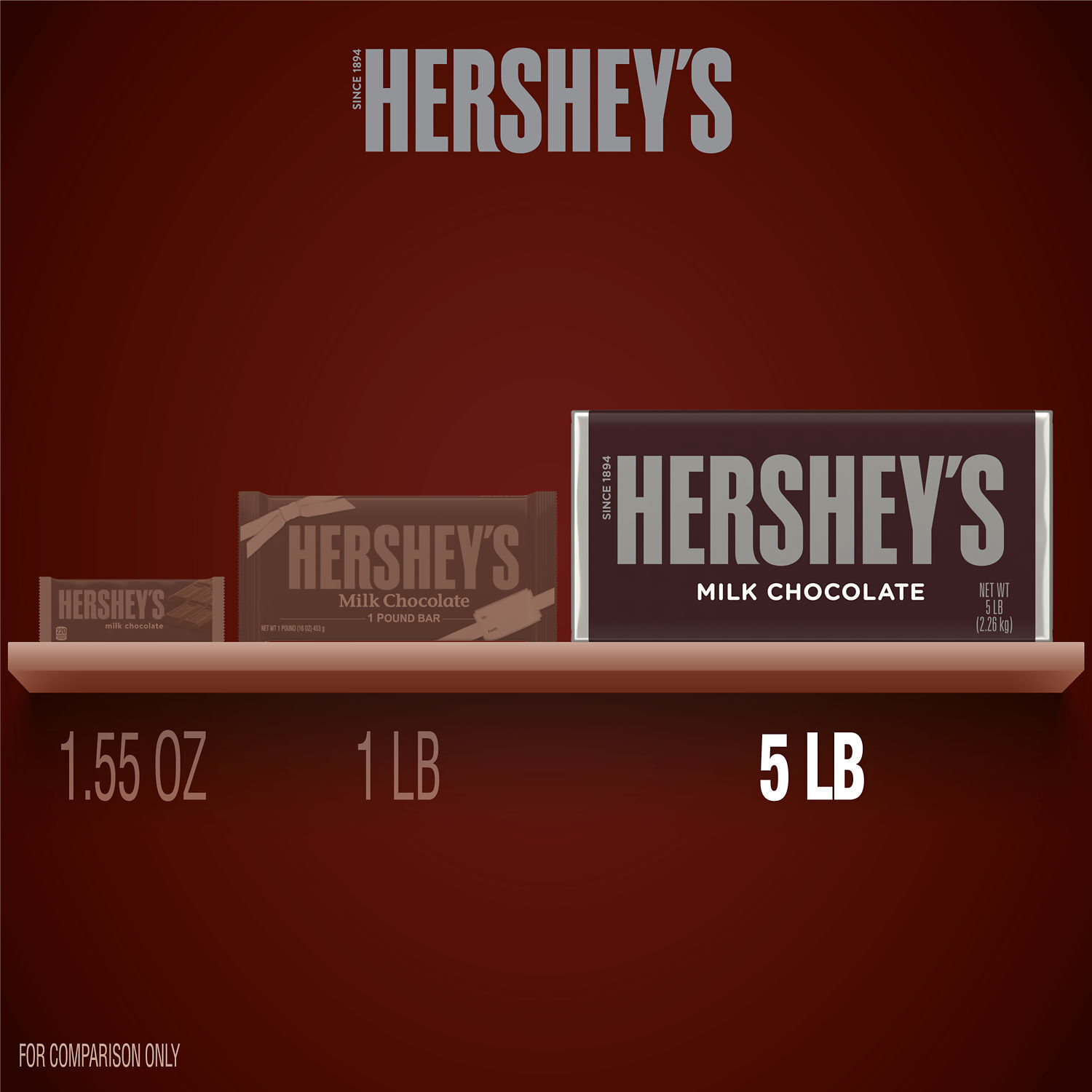 HERSHEY’S World's Largest Milk Chocolate Giant Candy Bar 5lbs
