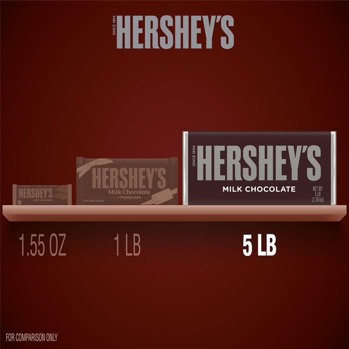 Image of HERSHEY'S World's Largest Milk Chocolate 5lb Candy Bar Packaging