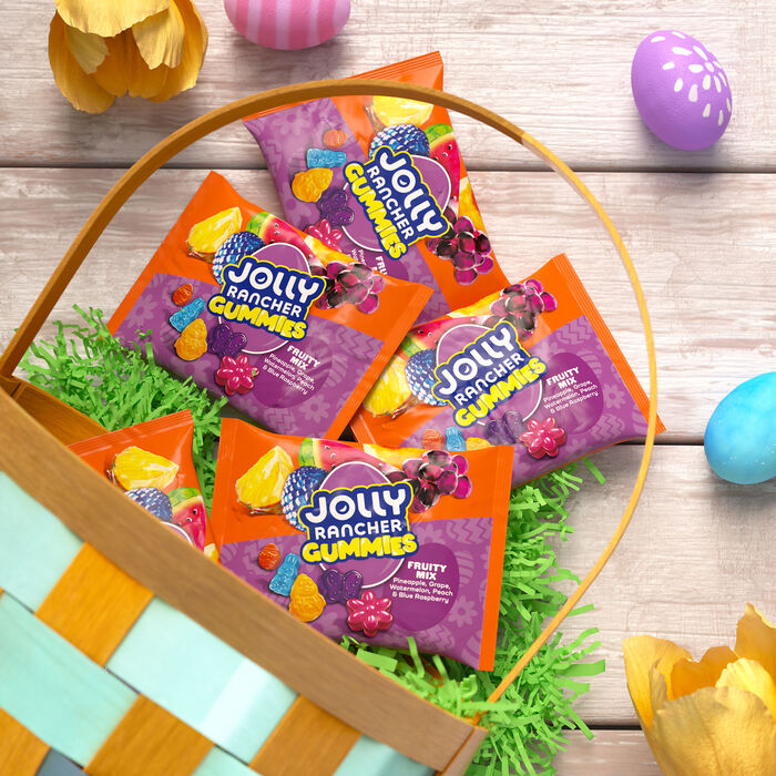 Image of JOLLY RANCHER Fruity Mix Easter Gummies, 2.1 oz (18 Count) Packaging