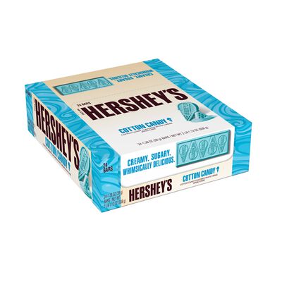 HERSHEY'S Cotton Candy Ice Cream Flavored Standard Size Candy Bar, 1.38oz (24 Count)