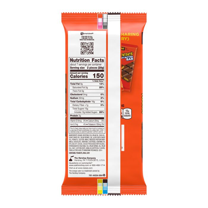 Image of REESE'S Chocolate Candy Peanut Butter Creme 7.37oz Giant Bar Packaging