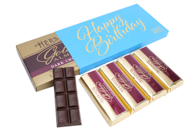 HERSHEY'S GOLDEN ALMOND Dark Chocolate Bar with Birthday Sleeve