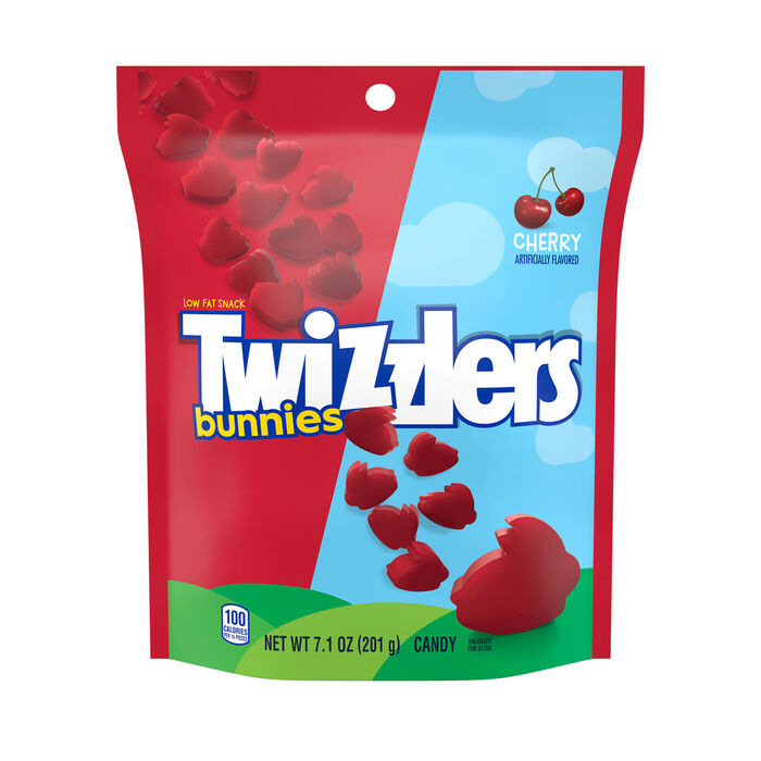 Image of TWIZZLERS Cherry Flavored Bunnies, Easter Candy Bag, 7.1 oz Packaging