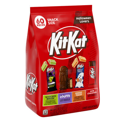 KIT KAT® Assorted Snack Size Halloween Candy, 30.2oz Bag (60 Pieces)