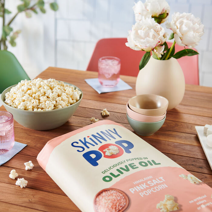 Image of SKINNYPOP Himalayan Pink Salt Flavored, Gluten Free Popcorn Bag, 8.7 oz Packaging