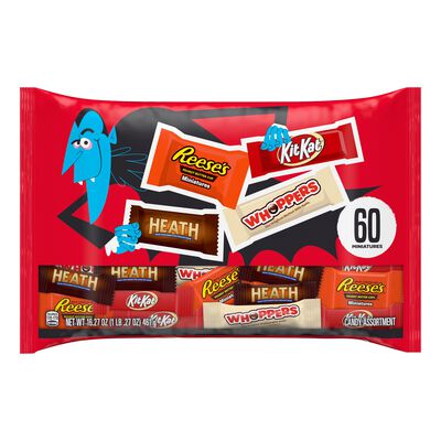 Hershey Assorted Chocolate Flavored, Individually Wrapped Candy Variety Bag, 16.27 oz (60 Pieces)