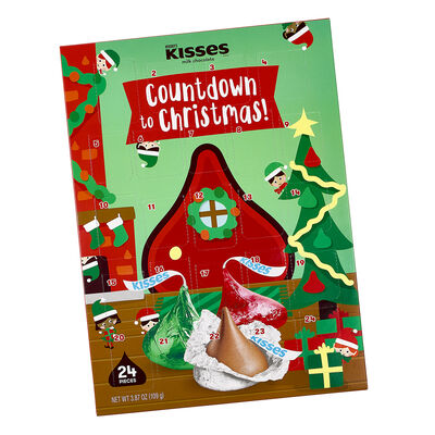 HERSHEY'S Countdown to Christmas Advent Calendar with HERSHEY'S KISSES