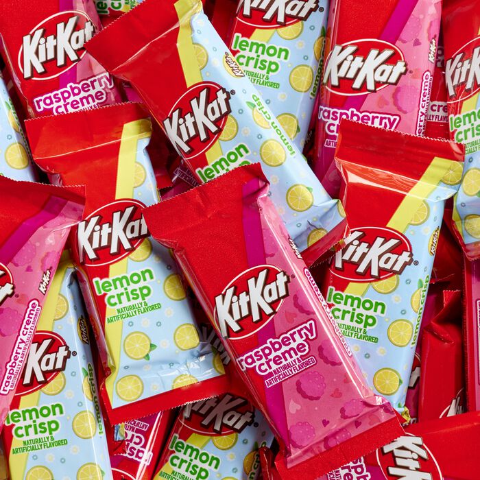 Image of KIT KAT&reg; Raspberry Creme and Lemon Crisp Snack Size Mix Bulk Candy Box, 3 lbs. Packaging