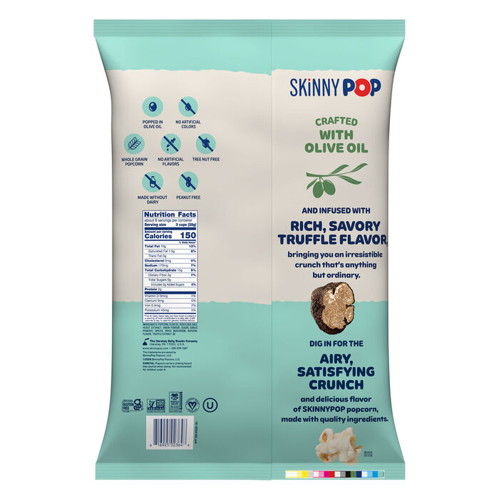 Image of SKINNYPOP Truffle Olive Oil Flavored, Gluten Free Popcorn Bag, 8.7 oz Packaging