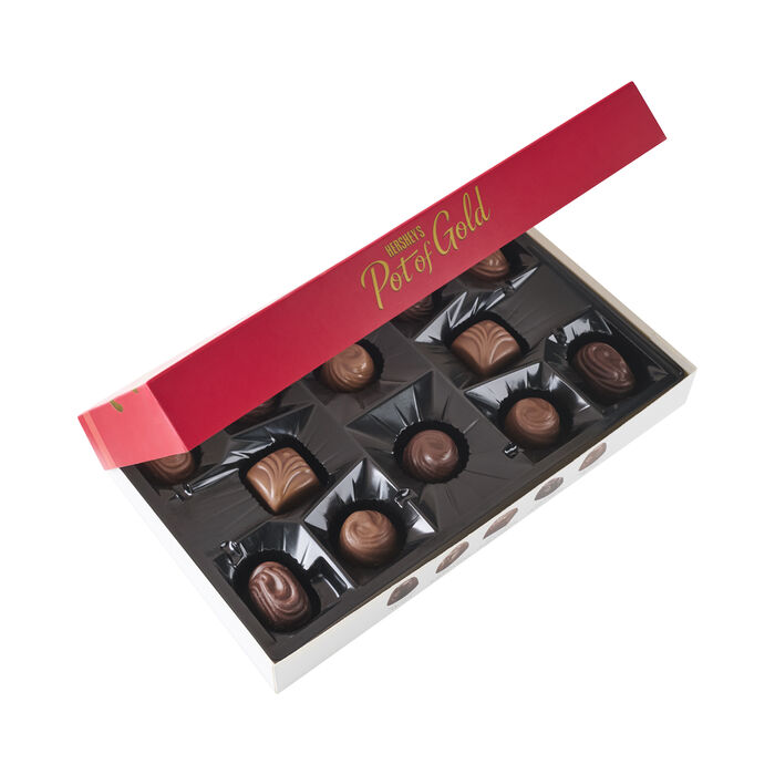 Image of HERSHEY&rsquo;S POT OF GOLD Milk Chocolate & Dark Chocolate Holiday Collection (4.29oz)&nbsp; Packaging