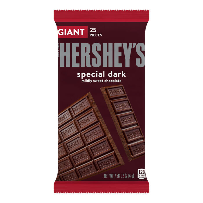 Image of HERSHEY'S Special Dark Chocolate Giant 7.37oz Candy Bar Packaging