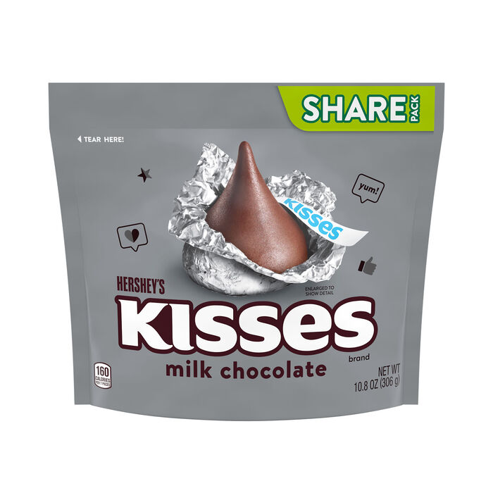 Image of HERSHEY'S KISSES Milk Chocolates 10.8oz Candy Bag Packaging